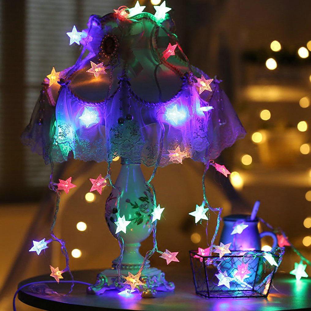Details about   Purple Color Christmas Tree String Lights Battery Operated For Xmas Decoration 