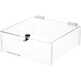 Plymor Clear Acrylic Locking Countertop Display Case 2 High