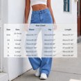 thumbnail image 3 of Straight Leg Jeans for Women High Waisted Stretchy Button Denim Pants，Womens High Rise Baggy Wide Leg Jeans，Casual Girlfriend Denim pants,Fashion Solid Pants, 3 of 6