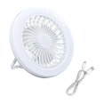 thumbnail image 2 of MMJ Portable Fan, Solar Powered Camping Fan with LED Light, USB Rechargeable, Large Capacity Battery, Hanging Hook for Outdoor Tent, 9.06x9.06x2.76in, 2 of 6