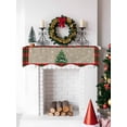 thumbnail image 5 of Christmas Tree Mantel Scarf Fireplace Decorations for Living Room, Red Green Checker Snowflake Farmhouse Fireplace Mantel Scarf Cover Runner for Halloween/Thanksgiving/Christmas Decor 70"x17", 5 of 6