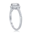 thumbnail image 2 of Daily Delight TheJewelryHut Designer Sterling Silver CZ Halo with 7mm Round Center CZ Ring, 2 of 2