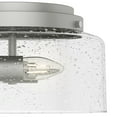thumbnail image 4 of Hunter - Hartland 2-light Matte Silver, Medium Size Flush Mount Light, Dimmable, Casual Style, Round Shaped, for Bedrooms, Dining, Living Rooms - 19014, 4 of 8
