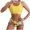 Yellow, variant on Aayomet High Waisted Bikini Push-Up Swimsuit Women Brazilian Bandage Bikini Set Swimwear Bandeau Beachwear Swimwears Tankinis,Yellow S
