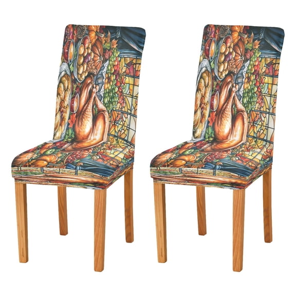 BZSMCE Chairs Slipcovers Dining Chair Covers Hearty Dinner Creative Pattern