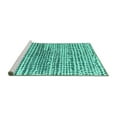 thumbnail image 2 of Ahgly Company Machine Washable Indoor Square Solid Turquoise Blue Modern Area Rugs, 8' Square, 2 of 4