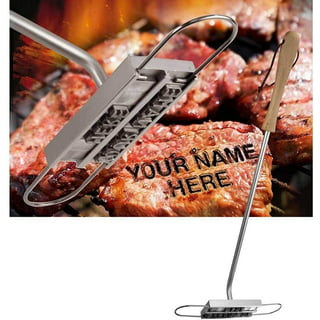 BBQ BRANDING NAME PRESS IRON SET STEAK MEAT GRILL STAMP TOOL CHANGEABLE  LETTERS