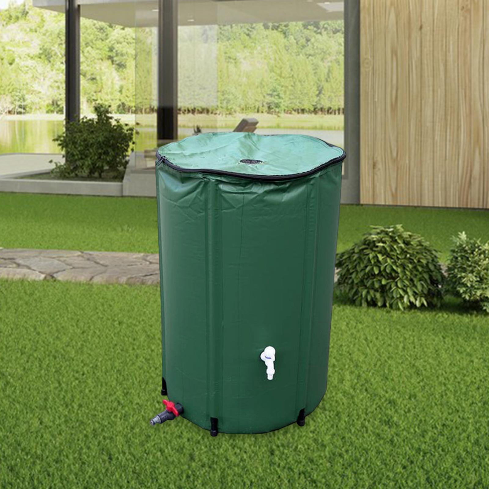 figatia Foldable Rain Barrel Water Catcher Container Rainwater Storage Tank Rain Catchers Water Collection Container for Lawn Patio 50 L