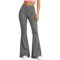 thumbnail image 2 of XRoczxe Women's High Waisted Flare Leggings, Soft Stretchy Yoga Pants with Wide Waistband, Casual Bootcut Workout Trousers for Gym Dance & Daily Wear, 2 of 8