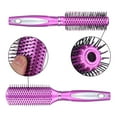 thumbnail image 4 of Abaima 7 Pcs Hair Brush and Comb Set Round Brush Paddle Brush Detangle Hair Brush and Combs Wet Dry Brush for Women Men Hair Styling(Purple 7), 4 of 8