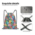 thumbnail image 4 of Daiia Starfish And Algae Pattern Drawstring Backpack, Gym Bag, Lightweight Backpack, Water-Resistant Bag Travel Sports Backpack, Fitness Bag, Yoga Bag-Small, 4 of 6