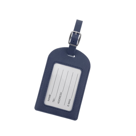 Vocoste 1 Pc Durable Luggage Tag for Travelling Deep Blue Polyurethane
