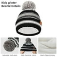 thumbnail image 3 of BESSTEVEN Kids Winter Hat Gloves Scarf Set: Girls Boys Beanie Hats Gloves Knit Set with Thick Warm Fleece Lined For Ages 6-10 Children, 3 of 6