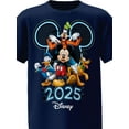 thumbnail image 2 of Disney Mickey & Friends 2025 Navy Youth Tee Shirt, XS-XL (Unisex), 2 of 5