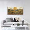 thumbnail image 5 of TOARTi Boho Mountain Wall Art Nature Landscape Wall Decor Framed Sun and Flowers Canvas Print for Living Room Bedroom Office 20X40 In, 5 of 10
