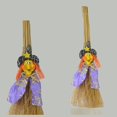 thumbnail image 3 of Escoba de bruja de Halloween, accesorios de decoración para fiesta en casa embrujada, escoba de Halloween, 3 of 5