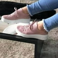 thumbnail image 4 of Vedolay Women's Flat Sneakers Ladies's Platform Cute Bow Slip on Sneaker,Fashion Sneakers,Pink 9, 4 of 5