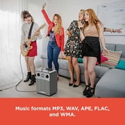 RadioShack 110W Wireless Speaker with Bluetooth, LED Light Effects, Bass and Echo Controls, USB and AUX Input, Guitar and Microphone Ports, Model 4001986