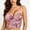 Pink, variant on Floral Beaded Fishbone Boning Corset, Built-In Padded Bra Waist Cinching Bustier Camisole Tank Top Body Shapewear Beige 75