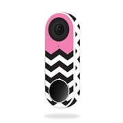 MightySkins NEHEL-Pink Chevron Skin for Nest Hello Video Doorbell - Pink Chevron