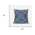 thumbnail image 5 of 20" X 20" Dark Blue Gray Paisley Blown Seam Suede Throw Pillow, 5 of 5