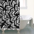 thumbnail image 4 of Black Boho Tribal Feathers Pattern Shower Curtain 36"x72" ,Bathroom Decorative Shower Curtains Set with 12 Hooks,Modern Waterproof Washable Shower Curtain, 4 of 6