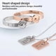 thumbnail image 2 of Brazalete decorativo para mujer, de pareja, collar con colgante de corazón, joyería exquisita, decoración de cristal, novio, novia Ropa, zapatos y accesorios Miscelánea Cuadrado de oro rosa Minnieouse AP012171-05, 2 of 6