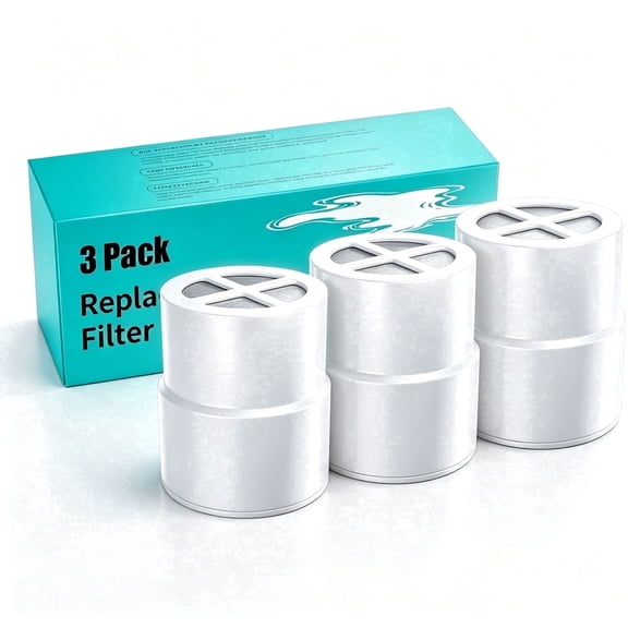 3-Pack Replacement Filter for JOLIE Shower Head, Compatible with JOLIE Shower Filter Cartridge, Reduces Chlorine, Heavy Metals & Impurities, Softens Skin & Hair