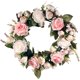 thumbnail image 1 of Guirnalda de primavera de rosas para puerta delantera, guirnalda rosa hecha a mano, guirnalda de primavera de imitación para puerta delantera, pared, boda, fiesta, decoración del hogar, 1 of 7