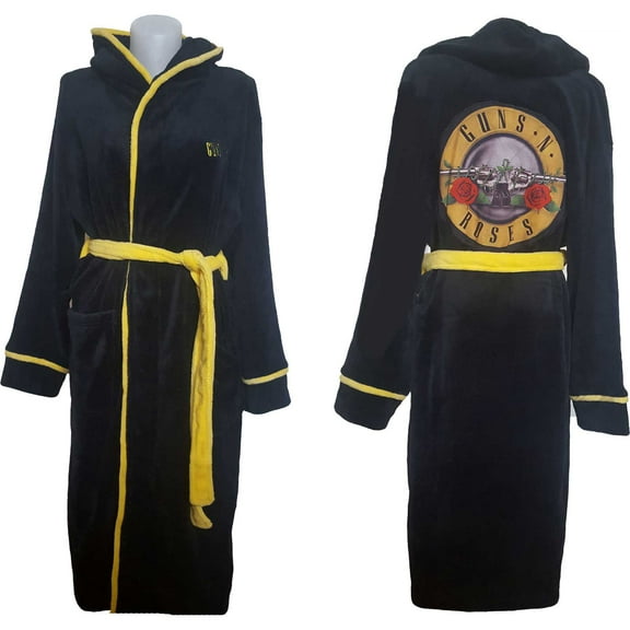 Men's Guns N Roses Classic Logo Bath Robe Small/Medium Black