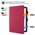 thumbnail image 2 of for Samsung Galaxy Tab A8 10.5 inch Release 2022 (SM-X200/SM-X205) Case, Rhombus Pattern Multiple Viewing Angles Stand Slim Folio Cover (Red), 2 of 6