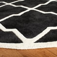 thumbnail image 3 of SAFAVIEH Chatham Franklin Geometric Wool Area Rug, Black/Ivory, 7' x 7' Round, 3 of 8