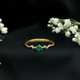 thumbnail image 6 of Rosec Jewels Real Emerald and Diamond Ring - Leaf Inspired Promise Ring for Women - Ready to Gift for Valentines Day, 10K Yellow Gold, US 8.00, 6 of 9