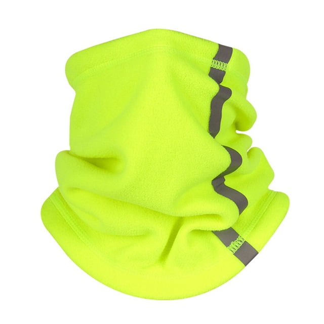 LEEYNEER Soft Neck Gaiter Wear-resistant Breathable Cold-proof Reflective Strip Neck Gear for Cycling
