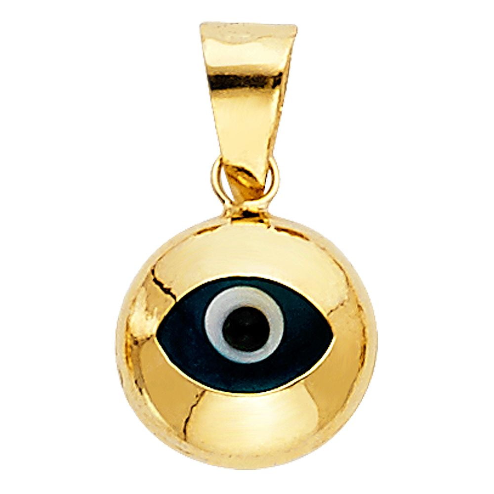 Gold Evil Eye Pendant Jawa Jewelers - Solid 14K Yellow Gold Evil Eye Pendant - Walmart.com