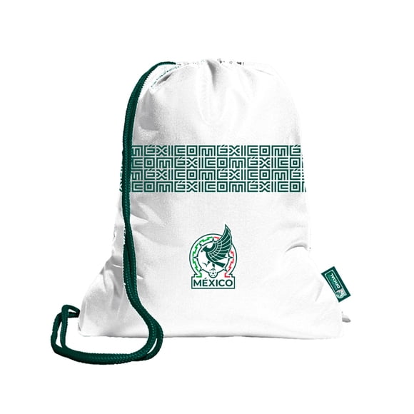 Morral Selección Mexicana Mundial Blanco con Cordones 1 Pieza
