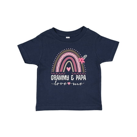 

Inktastic Grammy and Papa Love Me Rainbow Gift Baby Girl T-Shirt