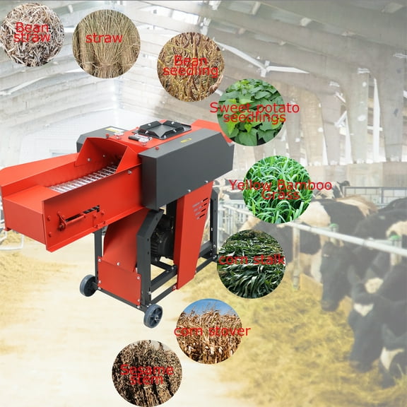 500-1000KG/H 6 Blade Hay Cutting Kneading Integrated Machine Farm Commercial 220V