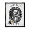 thumbnail image 2 of Stupell Industries Literally Dead Skeleton Spilled Coffee Ornate Design Graphic Art Metallic Gold Floating Framed Canvas Print Wall Art, Design by Daphne Polselli, 2 of 5