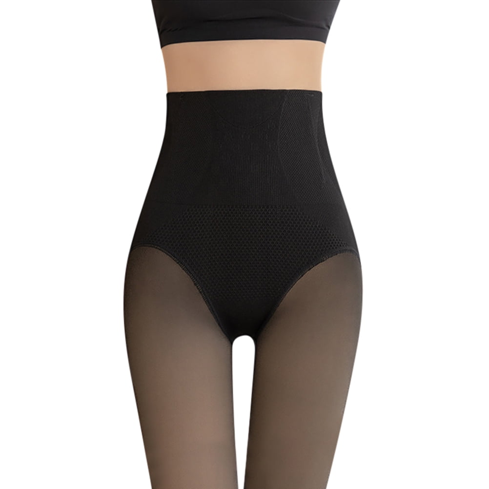 Women s Sheer Tights High Waist Pantyhose Fleece Lined Thick Warm Stockings for Fall and Winter