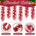 thumbnail image 3 of Christmas Tinsel Garland 33 FT, Red White Snowflake Metallic Twist Garland Ceiling Hanging Decor for Christmas Tree Party Ornaments Holiday Indoor Outdoor Supply, 3 of 7