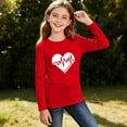 thumbnail image 2 of LckLvx Girls Boys Valentine Day Shirt Heart Graphic Long Sleeve Crewneck Pullover Kids Trendy Cute Tops, 2 of 7