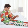 thumbnail image 6 of Hirioo Mushroom and Frogs for Men's Pajama Sets 2 Piece Pjs Men's Long-Sleeved Pajama Set Button Down Sleepwear,S-XXL-Large, 6 of 7