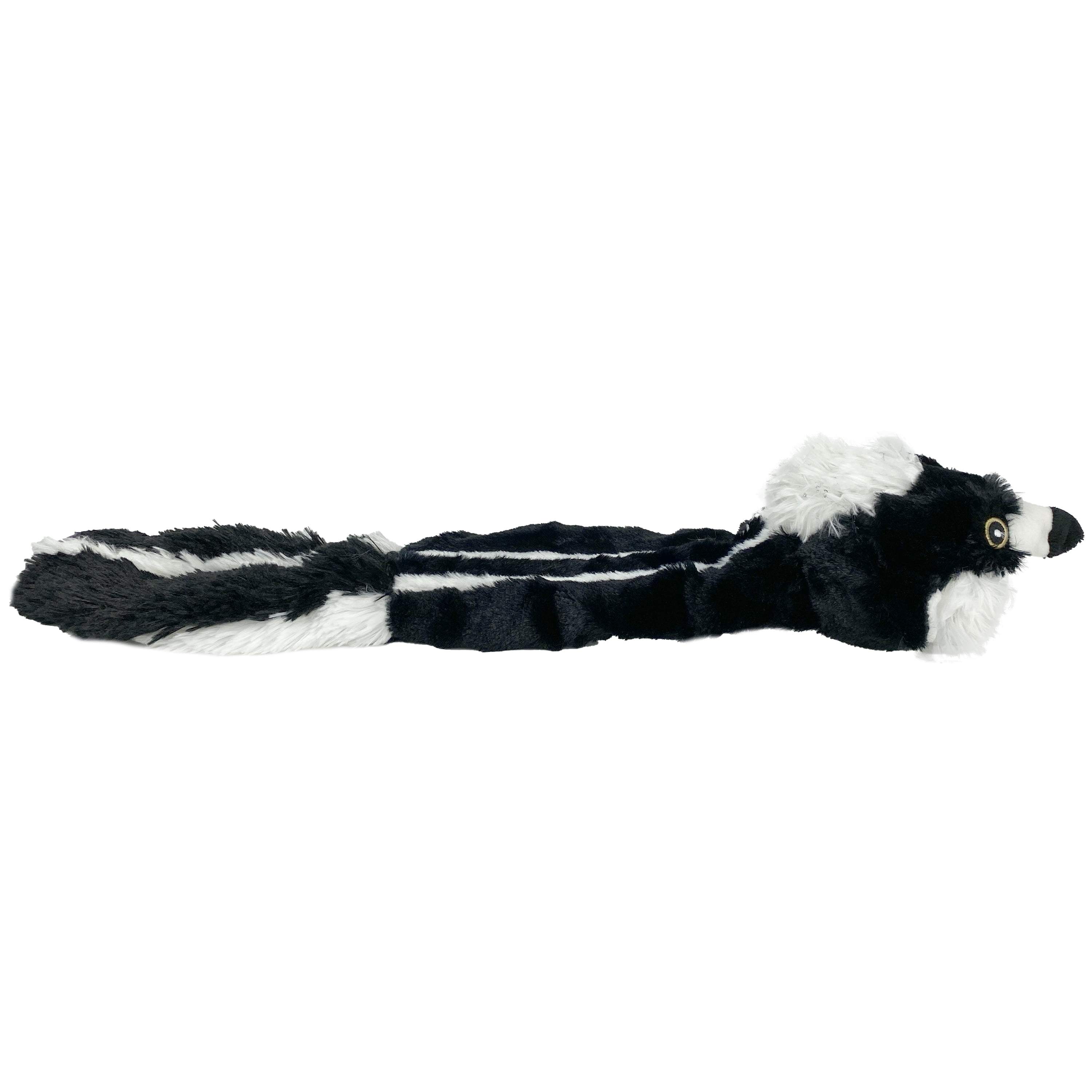 Vibrant Life Stuffing Free Skunk Dog Toy with Squeaky Ball, 20 inches