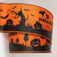 thumbnail image 2 of The Ribbon People Black and Orange Halloween Print Wired Craft Ribbon 2.5" x 40 Yards, 2 of 2