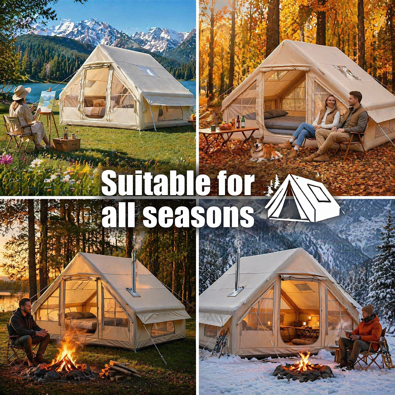 Zimtown 14 Person Tent Large Multi Room Tent for Family with