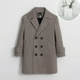 thumbnail image 5 of OGLCCG Boys Double Breasted Wool Blend Trench Coat Winter Pea Coat with Pockets Fashion Warm Notch Lapel Collar Long Jacket 1-15 Years, 5 of 7