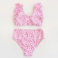 thumbnail image 6 of Bikini Sets for Women High Waisted Bathing Suits Sexy Women Bikini Print Splicing Two-piece Swimwear Swimsuit Beachwear Set Pink S, 6 of 7