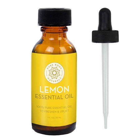 Pure Body Naturals 100% Pure Lemon Essential Oil, 1 Fl. Oz