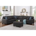 thumbnail image 2 of Devion Furniture 7-Piece Upholstered Fabric Sectional with Ottoman in Gray, 2 of 9